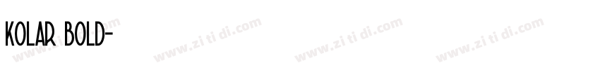 kolar bold字体转换